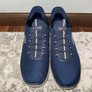 Skechers Slip-ins Wide Fit Men's Slip-On Cushioned Sneakers Navy US 13